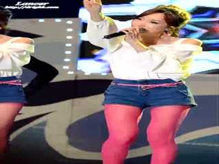 性感牛仔热裤粉色丝袜 02